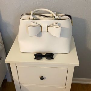 White bow Betsy Johnson purse